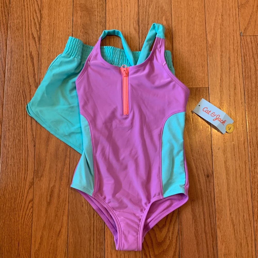 Cat & Jack Bathing Suit Swim Suit One Piece NWT